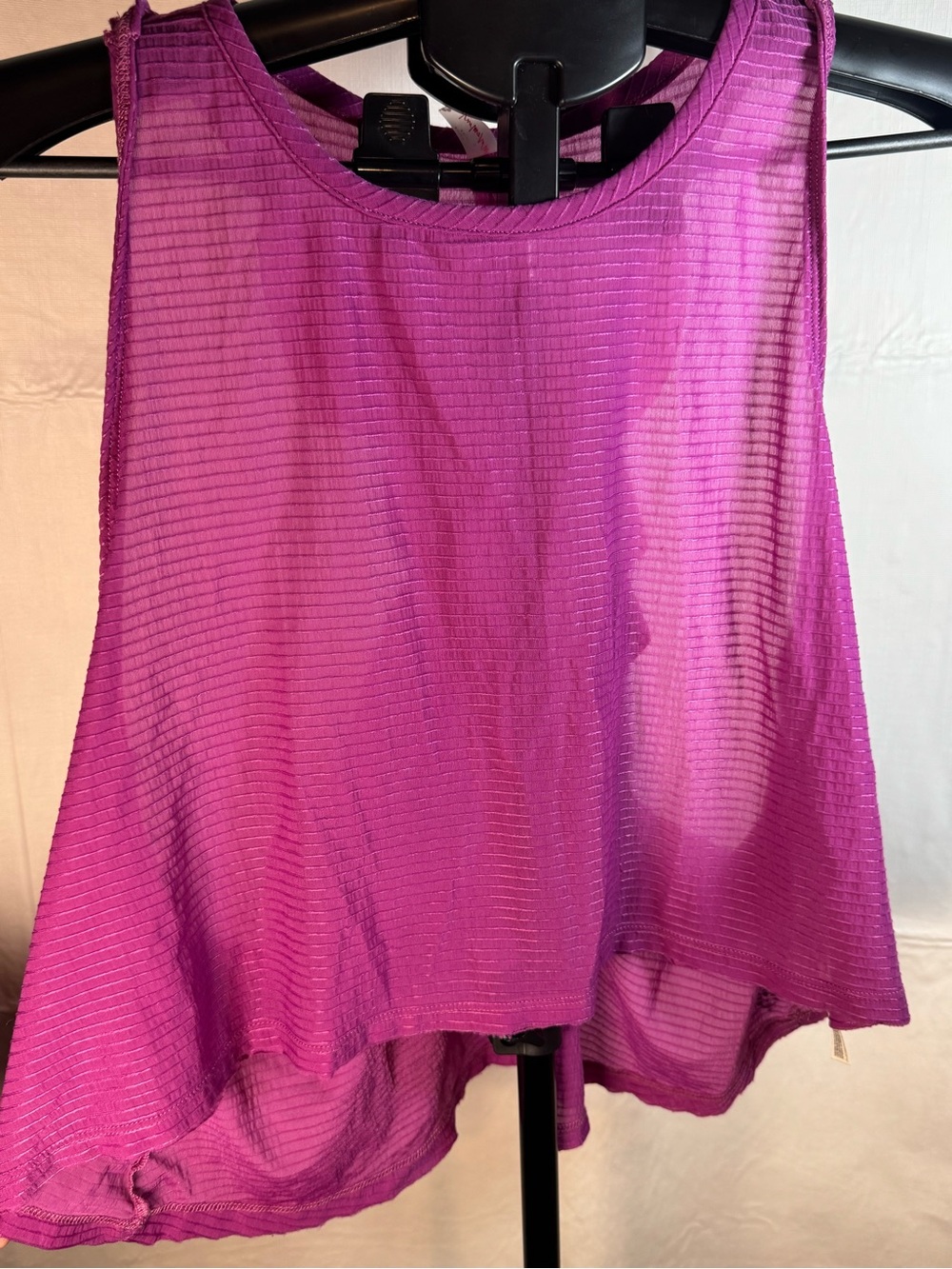 FP Movement by Free People Fuchsia Ribbed High-Low Crop Tank
